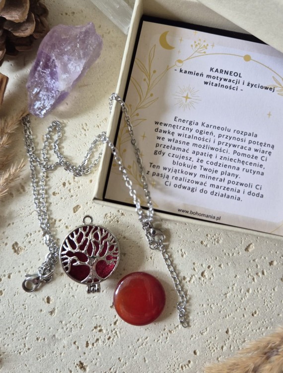 PANNA Naszyjnik zodiakalny | Karneol - Motywacja i witalność