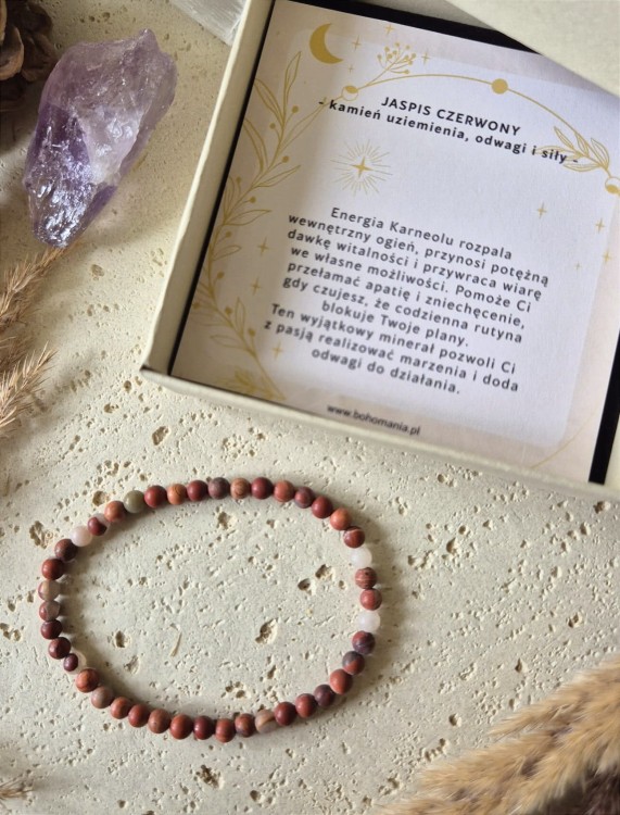 SKORPION Bransoletka zodiakalna | Jaspis czerwony - Stabilizacja i ukojenie nerwów