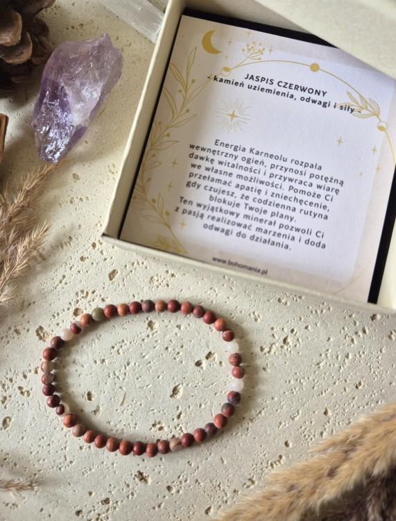BYK Bransoletka zodiakalna | Jaspis czerwony - Stabilizacja i ukojenie nerwów