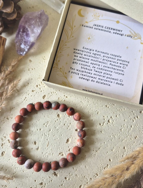 BARAN Bransoletka zodiakalna | Jaspis czerwony - Stabilizacja i ukojenie nerwów