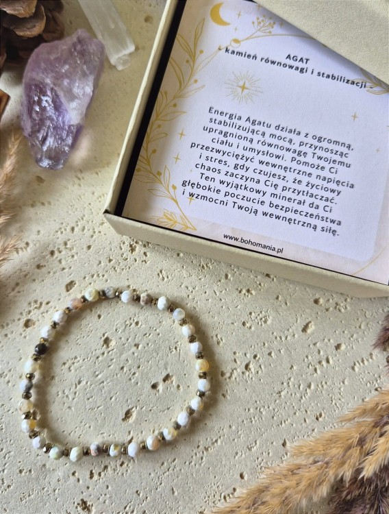 BYK Bransoletka zodiakalna | Agat - Wewnętrzny balans