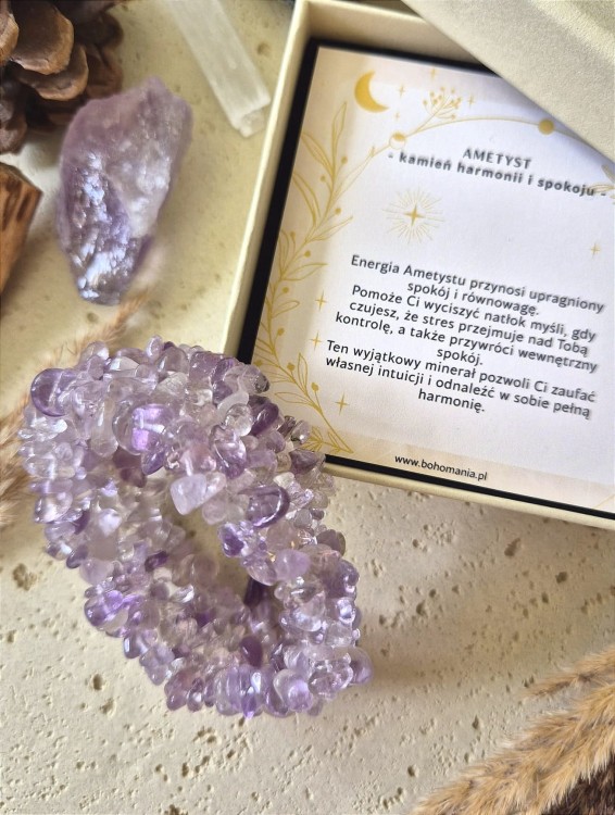 PANNA Bransoletka zodiakalna | Ametyst - Harmonia i spokój