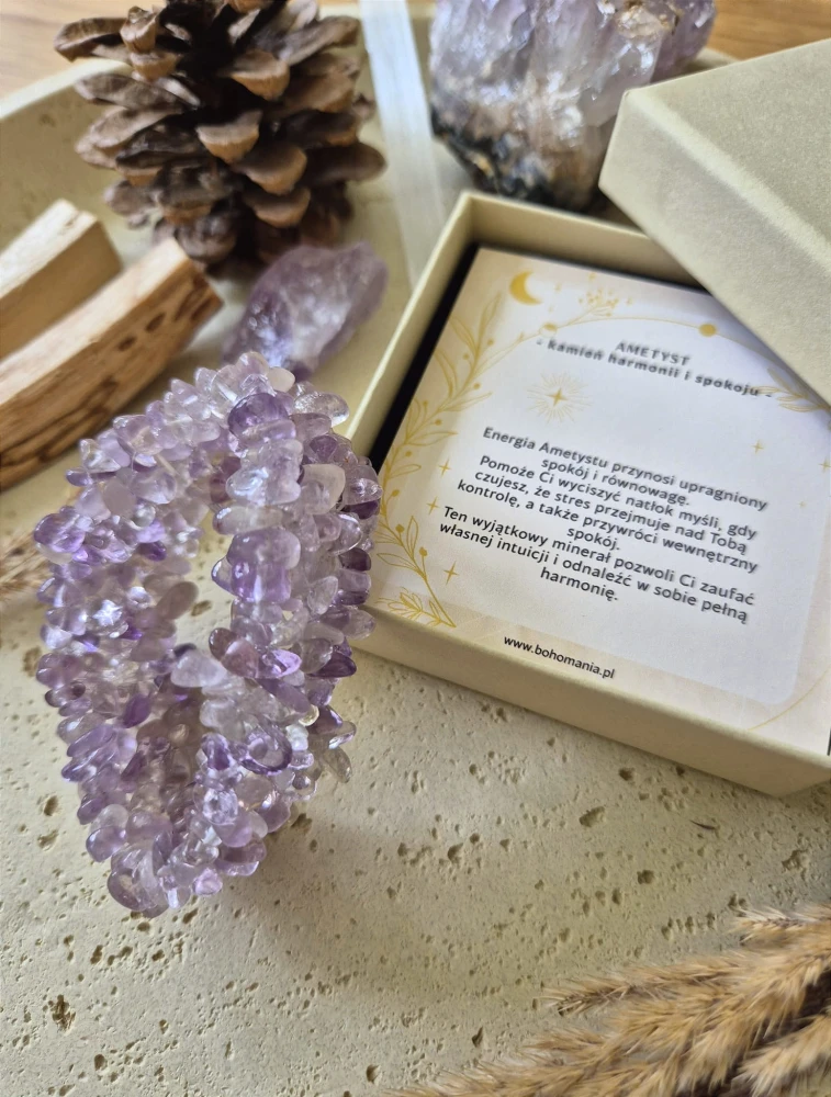 PANNA Bransoletka zodiakalna | Ametyst - Harmonia i spokój