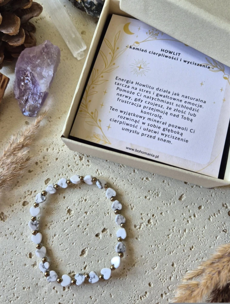 WAGA Bransoletka zodiakalna | Howlit- Cierpliwość i wyciszenie