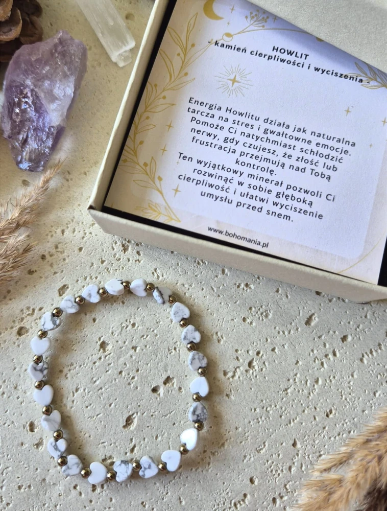 Strzelec Bransoletka zodiakalna | Howlit- Cierpliwość i wyciszenie
