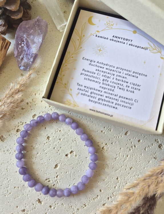 SKORPION Bransoletka zodiakalna | Anhydryt - Ukojenie i akceptacja