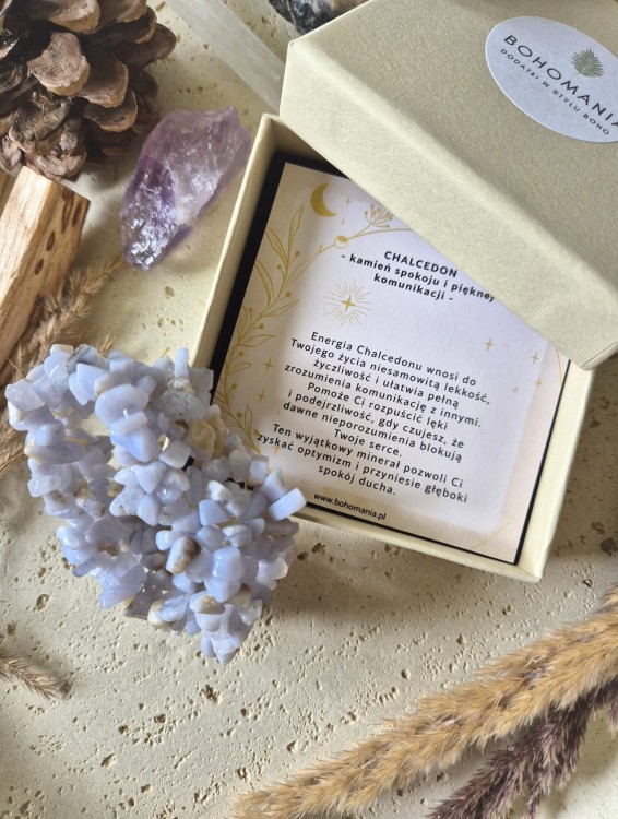 RAK Bransoletka zodiakalna | Chalcedon - optymizm i lekkość