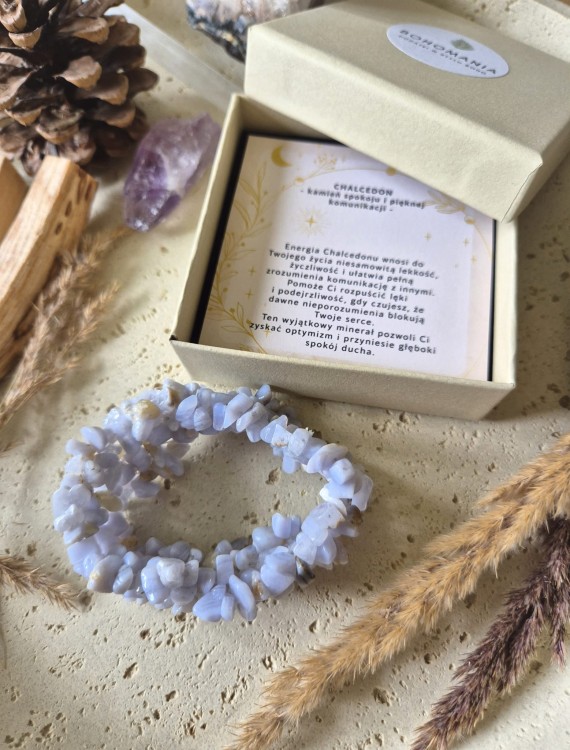 RAK Bransoletka zodiakalna | Chalcedon - optymizm i lekkość