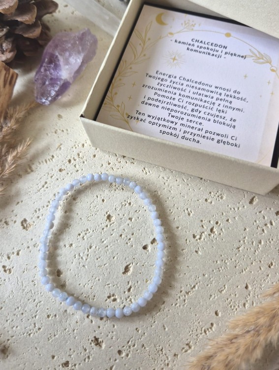 RAK Bransoletka zodiakalna | Chalcedon - optymizm i lekkość