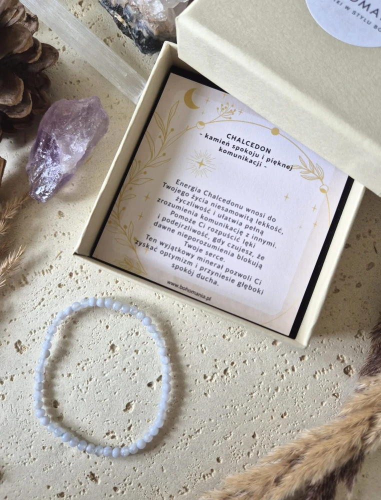 RAK Bransoletka zodiakalna | Chalcedon - optymizm i lekkość