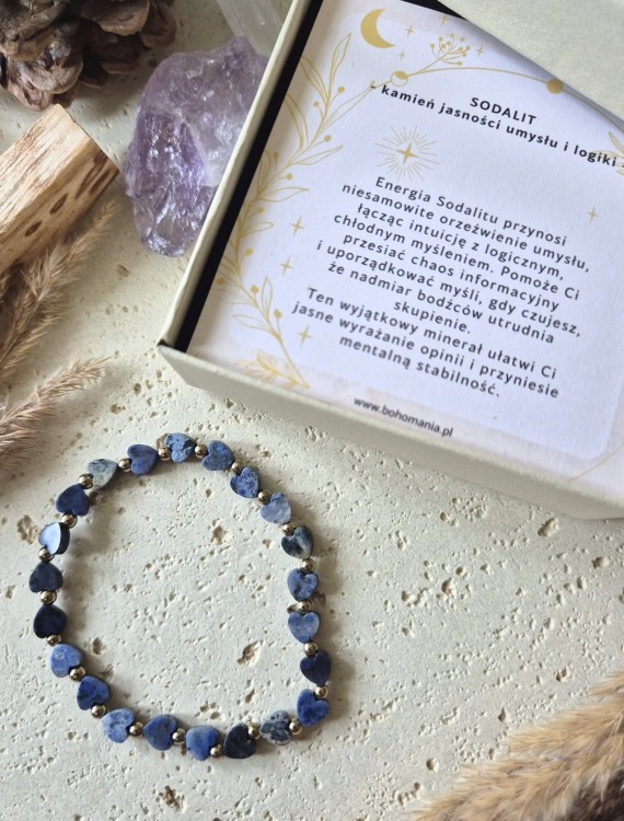 STRZELEC Bransoletka zodiakalna | Sodalit - Rozwaga i porządek