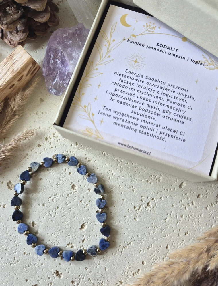 WODNIK Bransoletka zodiakalna | Sodalit - Rozwaga i porządek
