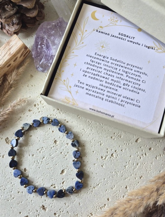 WODNIK Bransoletka zodiakalna | Sodalit - Rozwaga i porządek