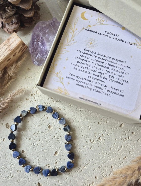 PANNA Bransoletka zodiakalna | Sodalit - Rozwaga i porządek