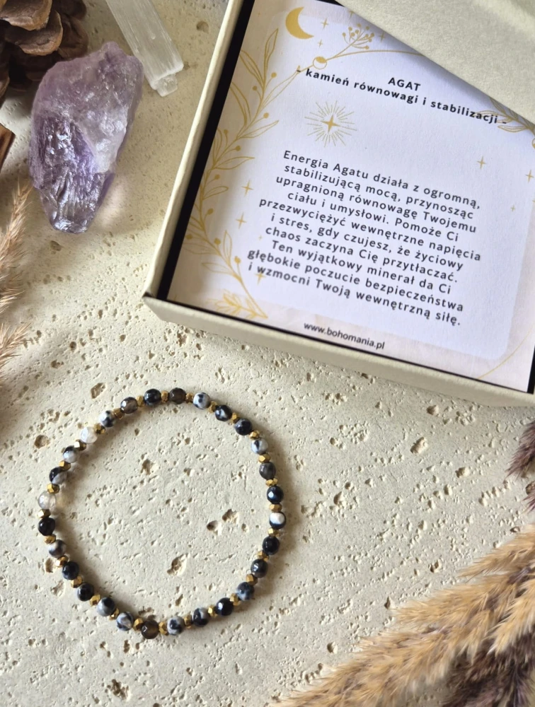 PANNA Bransoletka zodiakalna | Agat - Wewnętrzny balans