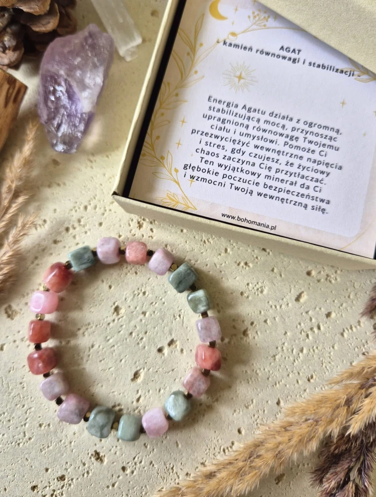 PANNA Bransoletka zodiakalna | Agat - Wewnętrzny balans