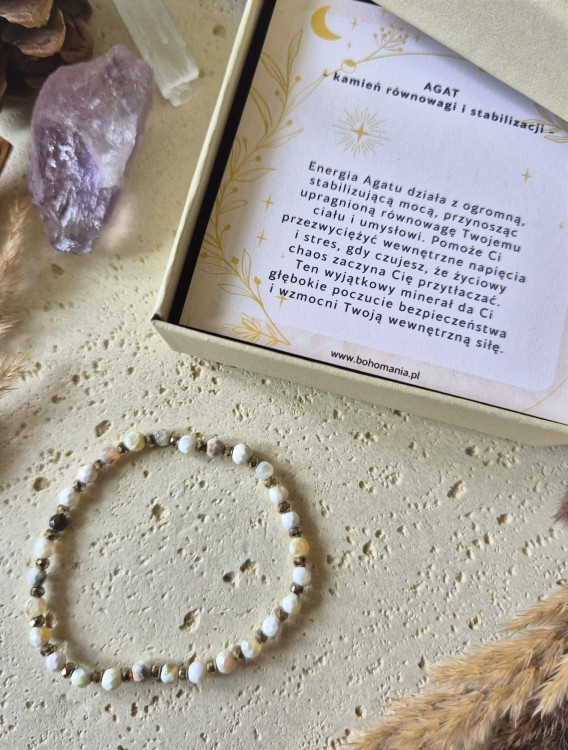 PANNA Bransoletka zodiakalna | Agat - Wewnętrzny balans