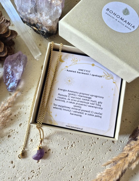 RYBY Naszyjnik zodiakalny | Ametyst - Harmonia i spokój