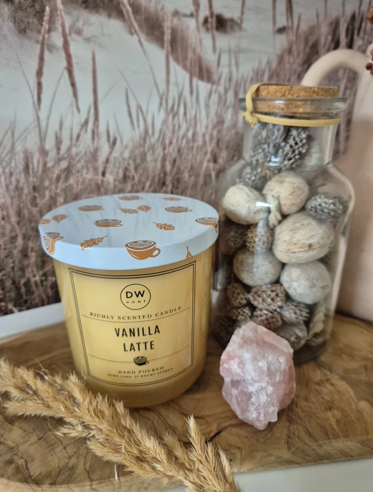 DW HOME Vanilla Latte - Świeca jesienna kawa i wanilia 266g