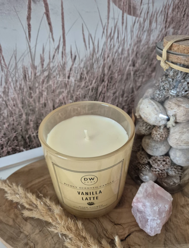 DW HOME Vanilla Latte - Świeca jesienna kawa i wanilia 266g