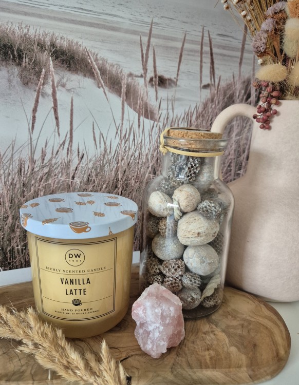 DW HOME Vanilla Latte - Świeca jesienna kawa i wanilia 266g