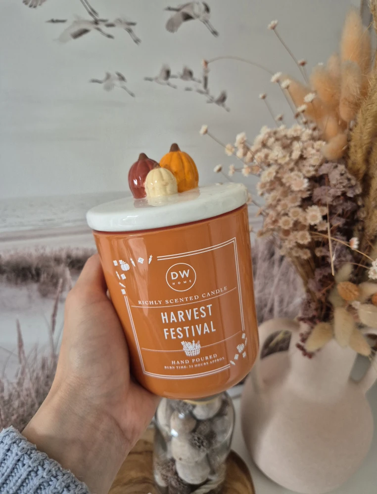 DW HOME Harvest Festival - Świeca jesienna paczula, jabłko i szyszki 323g