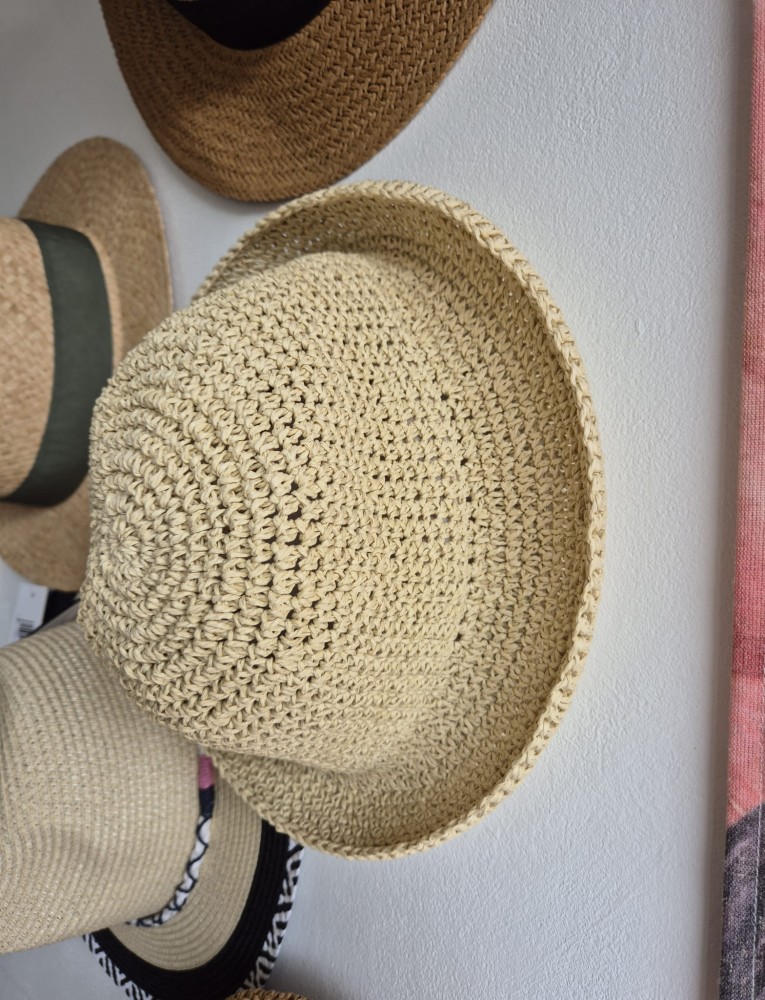 Bucket Classic - Damski kapelusz na lato/Kolor beżowy 100% papier