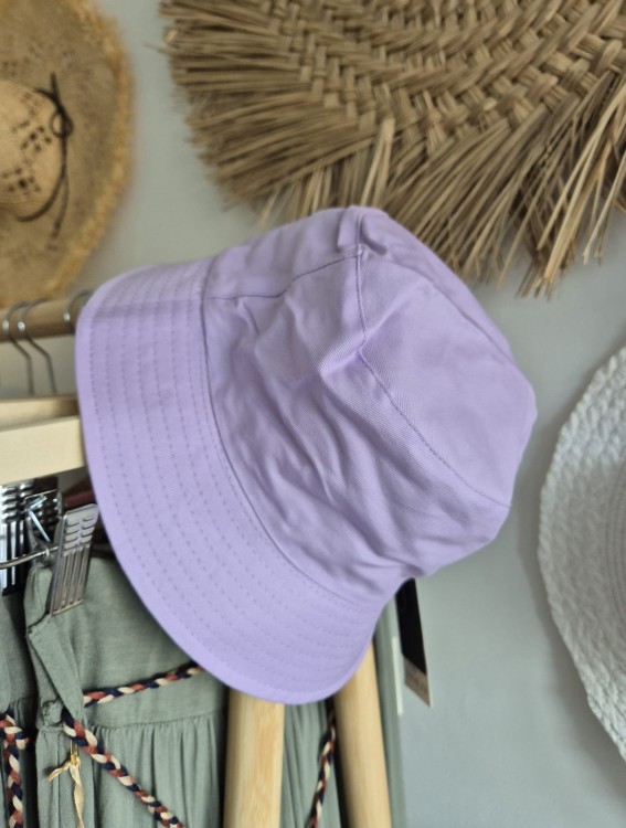 Double Bucket - Dwustronny letni kapelusz damski/Kolor fioletowy 100% bawełna