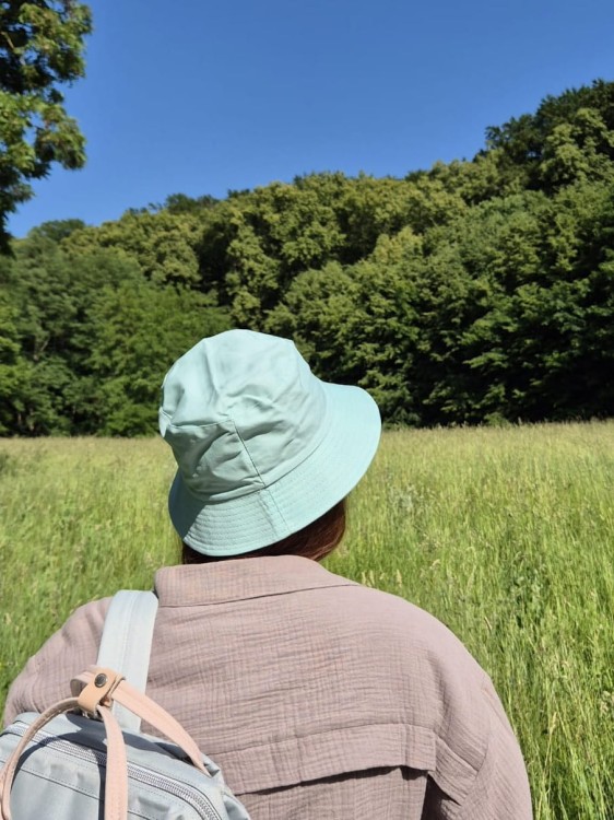 Double Bucket - Dwustronny letni kapelusz damski/Kolor miętowy 100% bawełna