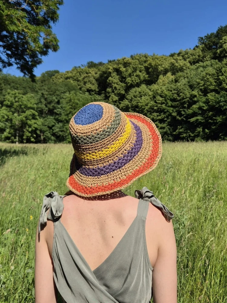 Ażurowy Bucket Hat RAINBOW+ na lato | Kolorowy Letni Kapelusz Damski (Regulowany)