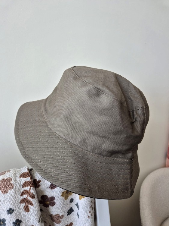 Double Bucket - Dwustronny letni kapelusz damski/Kolor brązowy 100% bawełna