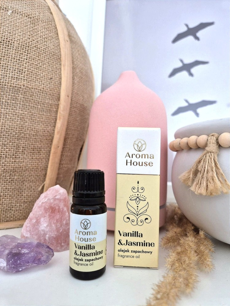 Olejek zapachowy Vanilla i Jasmine do dyfuzora, kominka, odkurzacza, dodatek do mycia podłóg, do domowej produkcji świec