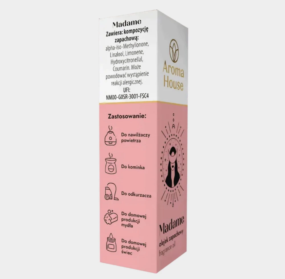Aroma House Olejek zapachowy Madame 10ml – do dyfuzora i codziennego sprzątania