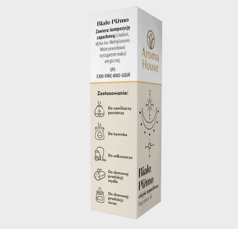 Aroma House Olejek zapachowy Białe piżmo 10ml – do dyfuzora i codziennego sprzątania