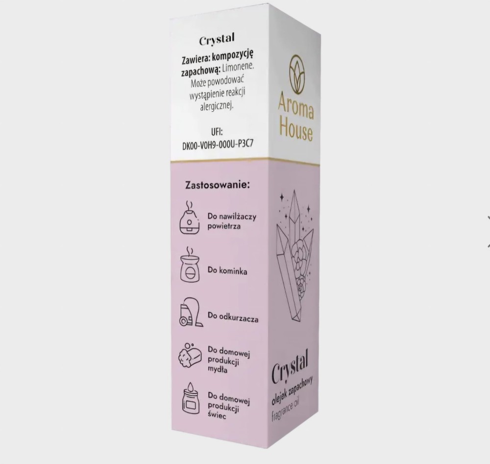 Aroma House Olejek zapachowy Crystal 10ml – do dyfuzora i codziennego sprzątania