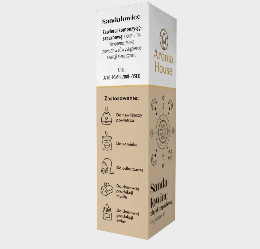Aroma House Olejek zapachowy Sandałowiec 10ml – do dyfuzora i codziennego sprzątania