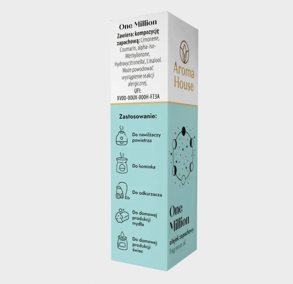 Aroma House Olejek zapachowy One Million 10ml – do dyfuzora i codziennego sprzątania