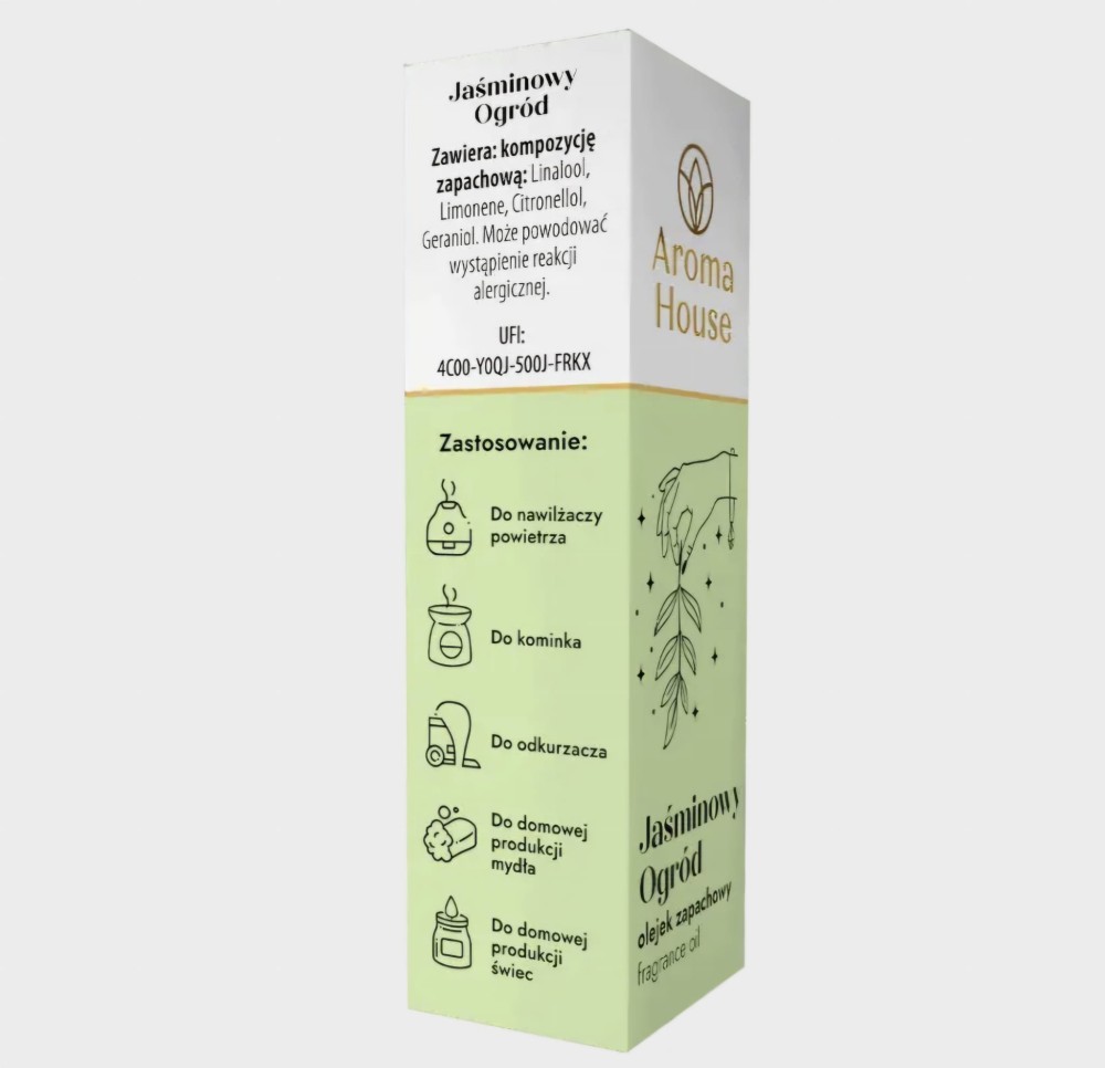 Aroma House Olejek zapachowy Jaśminowy ogród 10ml – do dyfuzora i codziennego sprzątania