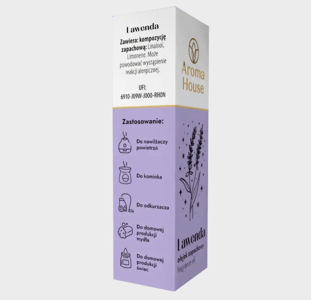 Aroma House Olejek zapachowy Lawenda 10ml – do dyfuzora i codziennego sprzątania