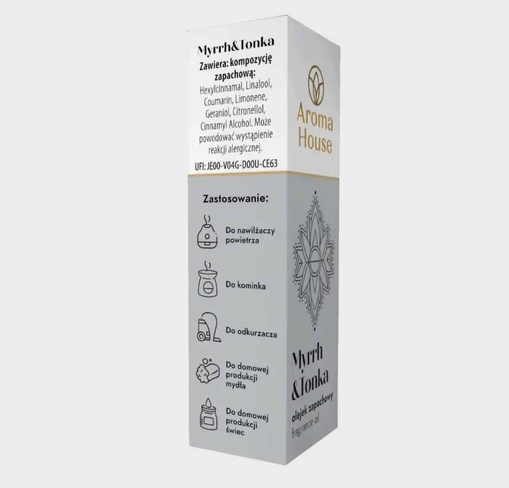 Aroma House Olejek zapachowy Myrrh i Tonka 10ml – do dyfuzora i codziennego sprzątania