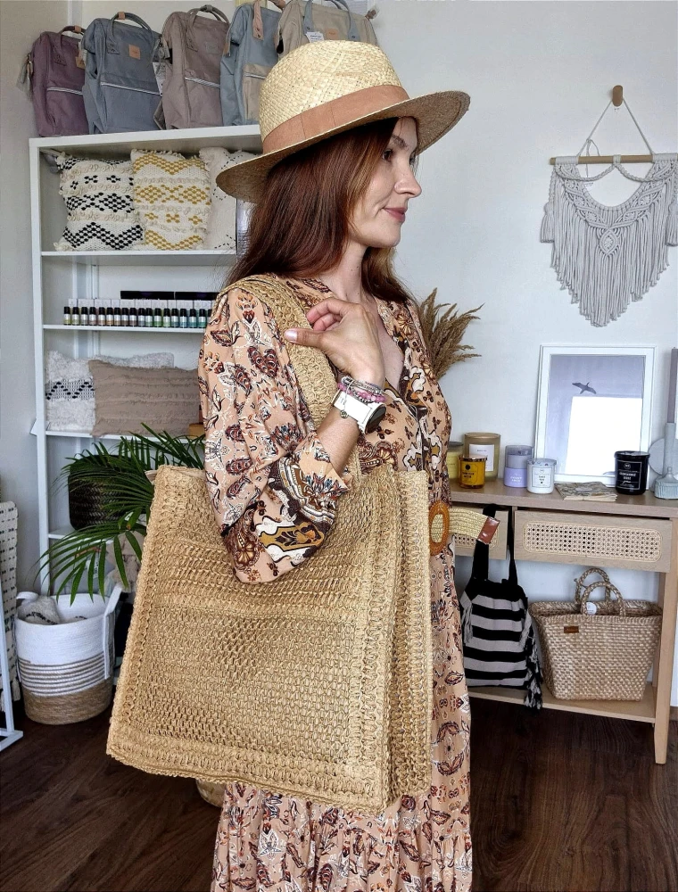 Etni -Midi boho sukienka na długi rękaw w etniczne wzory| 100% wiskoza