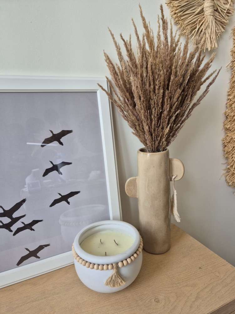 Bukiet Sepia - Boho suszone naturalne trawy 100 sztuk 60cm