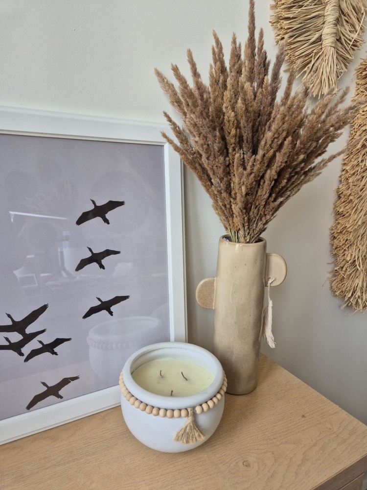 Bukiet Sepia - Boho suszone naturalne trawy 100 sztuk 58cm
