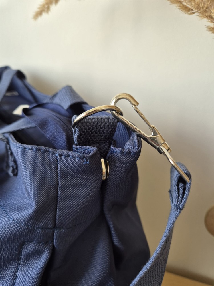 Jesienna shopperka damska – torba miejska na ramię i do ręki/ Kolor granatowy