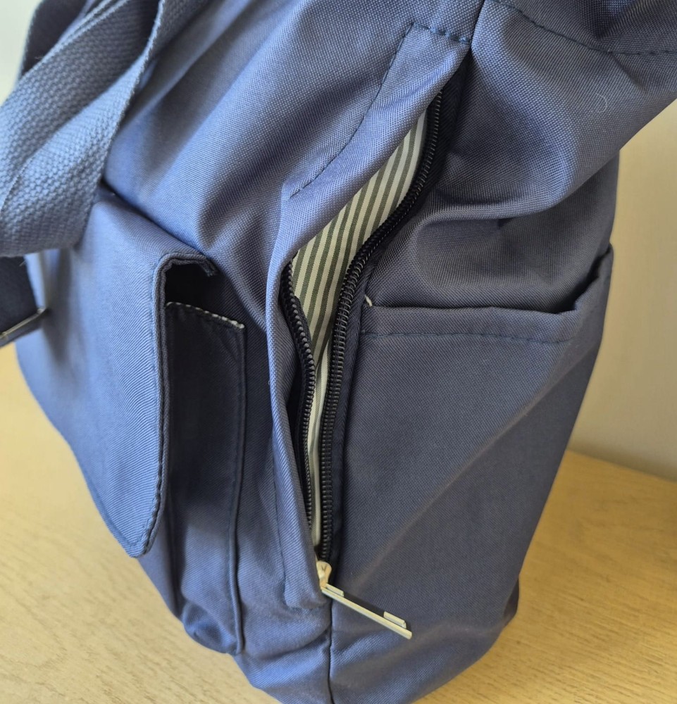 Jesienna shopperka damska – torba miejska na ramię i do ręki/ Kolor granatowy