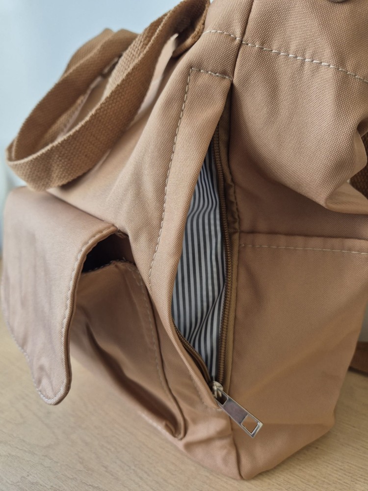 Jesienna shopperka damska – torba miejska na ramię i do ręki/ Kolor brązowy