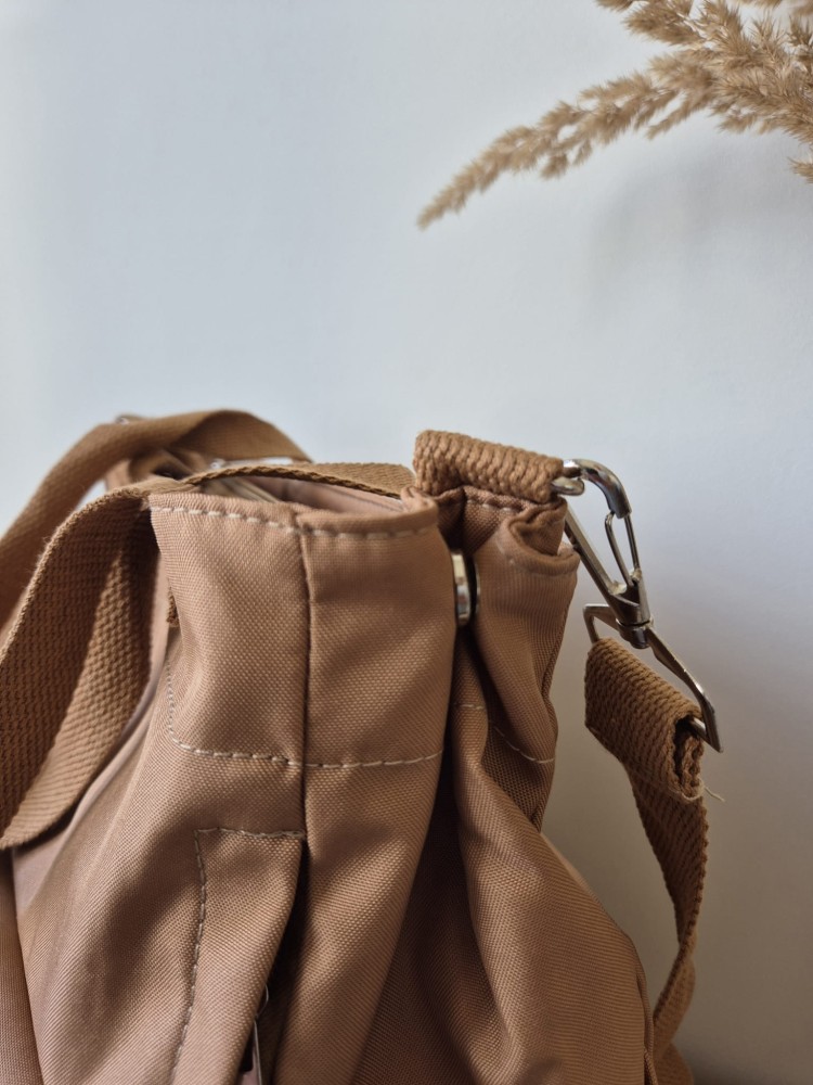 Jesienna shopperka damska – torba miejska na ramię i do ręki/ Kolor brązowy