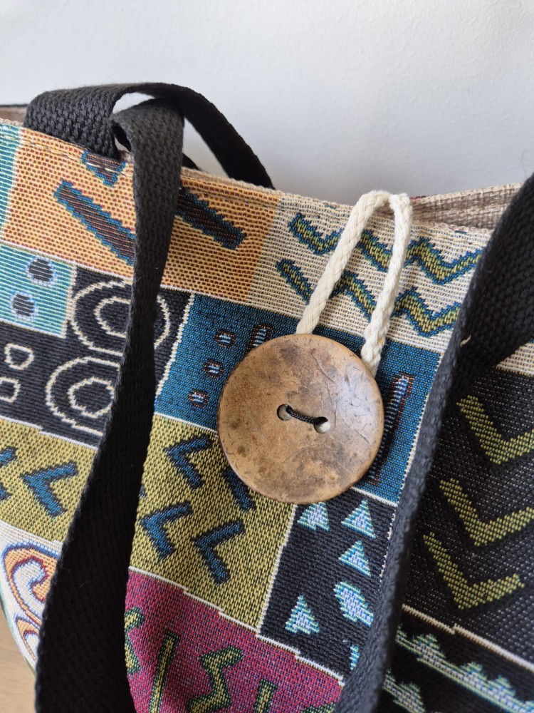 Damska torba shopperka na jesień – etno miejska torba A4