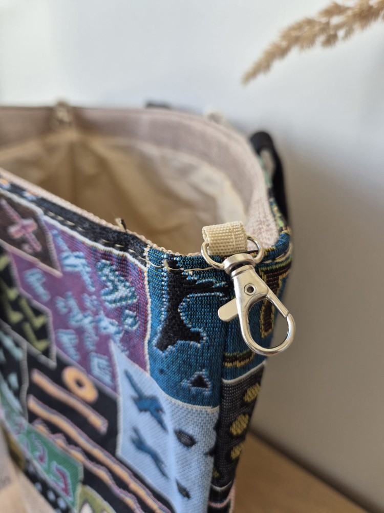 Damska torba shopperka na jesień – etno miejska torba A4