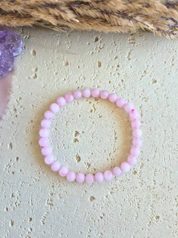 Bransoletka zodiakalna BYK kwarc różowy kule 6mm - harmonia i spokój